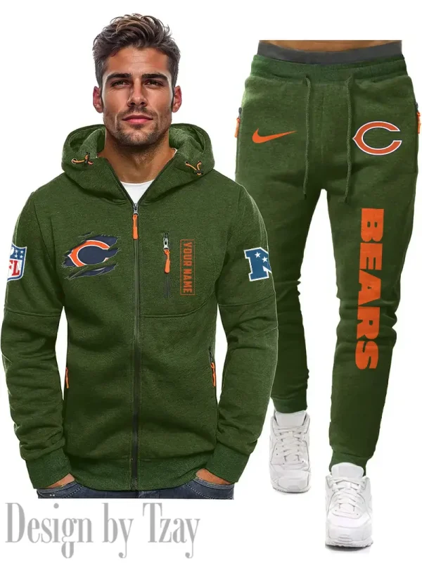 Chicago Bears 2D Zipper Hoodie And Jogger Spring Autumn Fashion 2025 SPTM2DZHAJ258 - Image 4