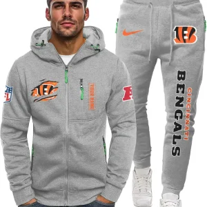 Cincinnati Bengals 2D Zipper Hoodie And Jogger Spring Autumn Fashion 2025 SPTM2DZHAJ259