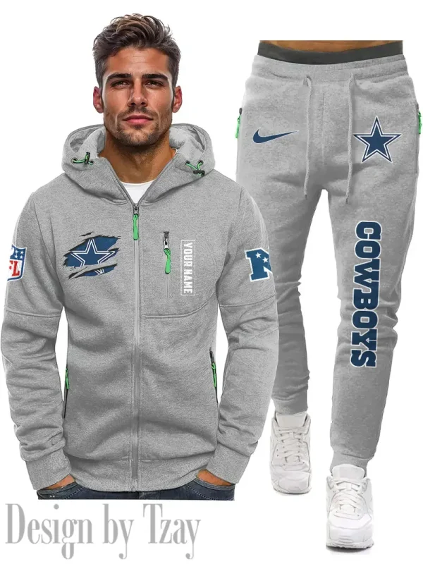 Dallas Cowboys 2D Zipper Hoodie And Jogger Spring Autumn Fashion 2025 SPTM2DZHAJ261 - Image 3