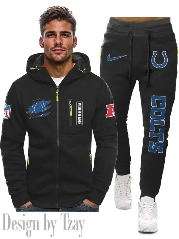 Indianapolis Colts 2D Zipper Hoodie And Jogger Spring Autumn Fashion 2025 SPTM2DZHAJ266 - Image 2