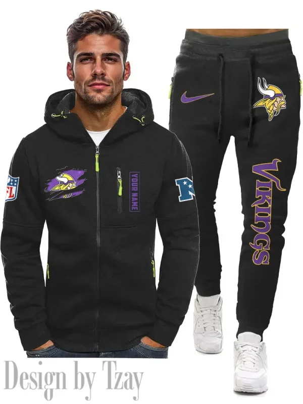 Minnesota Vikings 2D Zipper Hoodie And Jogger Spring Autumn Fashion 2025 SPTM2DZHAJ273 - Image 3