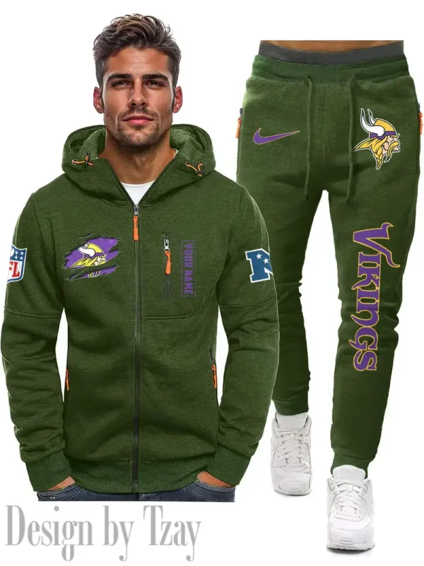 Minnesota Vikings 2D Zipper Hoodie And Jogger Spring Autumn Fashion 2025 SPTM2DZHAJ273 - Image 4