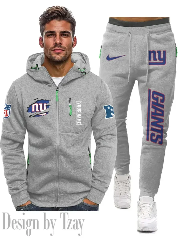 New York Giants 2D Zipper Hoodie And Jogger Spring Autumn Fashion 2025 SPTM2DZHAJ276