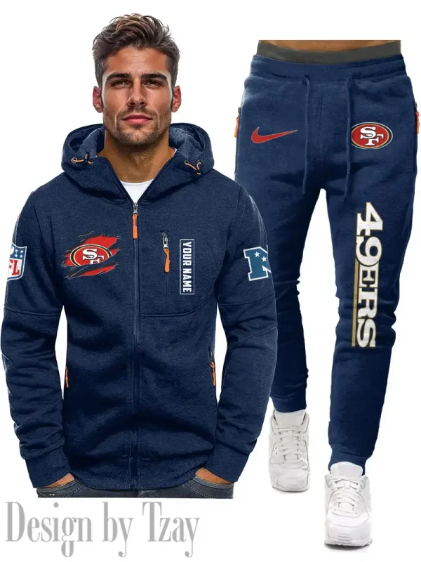 San Francisco 49ers 2D Zipper Hoodie And Jogger Spring Autumn Fashion 2025 SPTM2DZHAJ280 - Image 3
