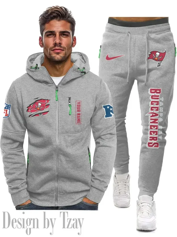 Tampa Bay Buccaneers 2D Zipper Hoodie And Jogger Spring Autumn Fashion 2025 SPTM2DZHAJ282 - Image 2