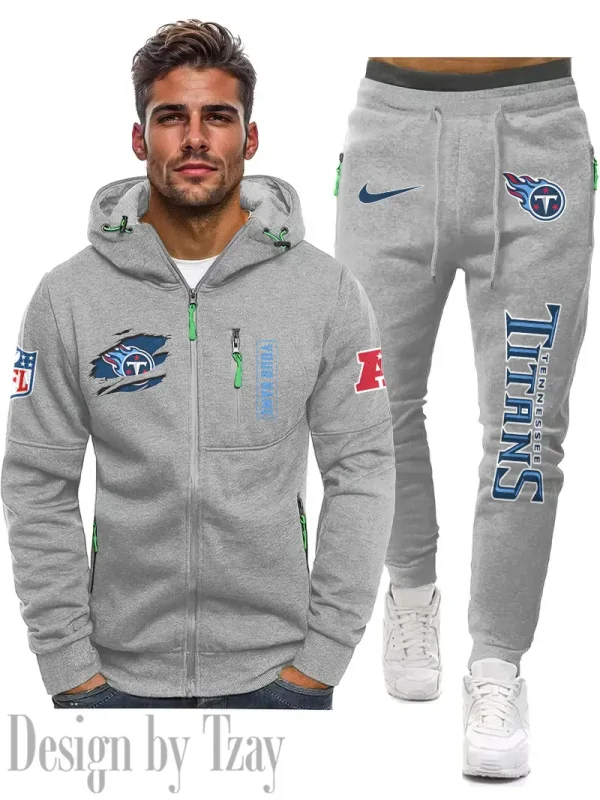 Tennessee Titans 2D Zipper Hoodie And Jogger Spring Autumn Fashion 2025 SPTM2DZHAJ283 - Image 2