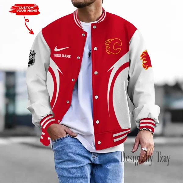 Calgary Flames NHL Unisex Exclusive Styles Varsity Jacket SPTBBJACKET452