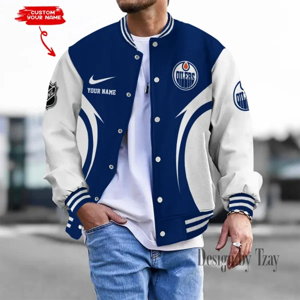Edmonton Oilers NHL Unisex Exclusive Styles Varsity Jacket SPTBBJACKET459