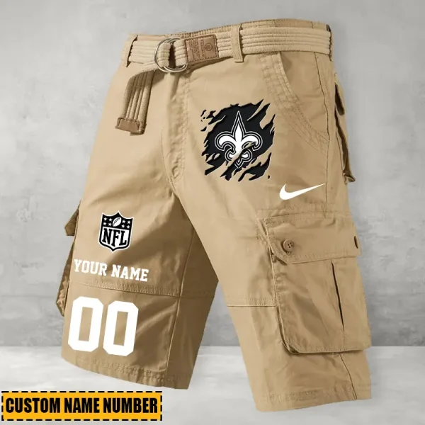 New Orleans Saints Men's Cargo Shorts Button Trend Unique Design Team S9CSBT110