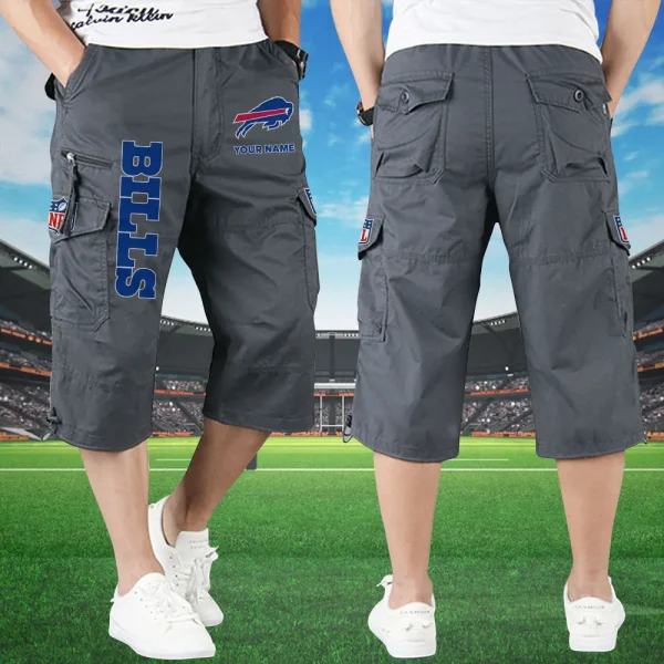 Buffalo Bills Football Team US Men Knee Length Shorts SPTMKLS004 - Image 3
