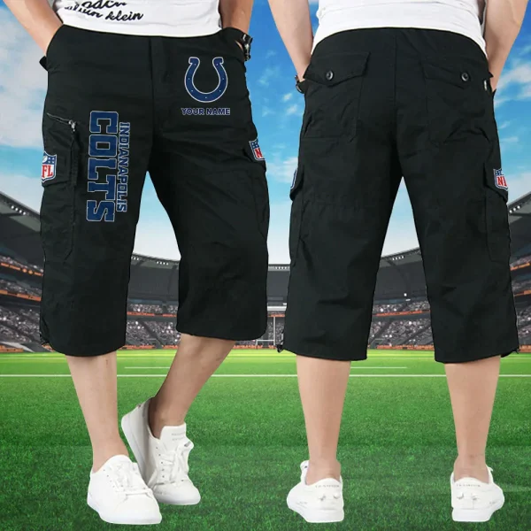 Indianapolis Colts Football Team US Men Knee Length Shorts SPTMKLS008 - Image 4
