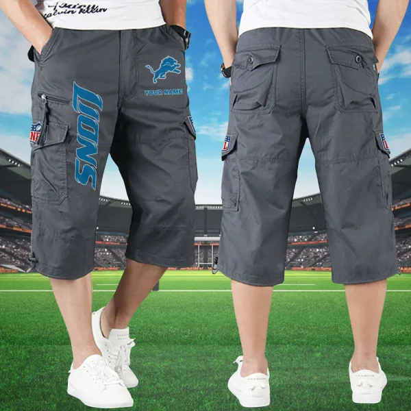 Detroit Lions Football Team US Men Knee Length Shorts SPTMKLS015
