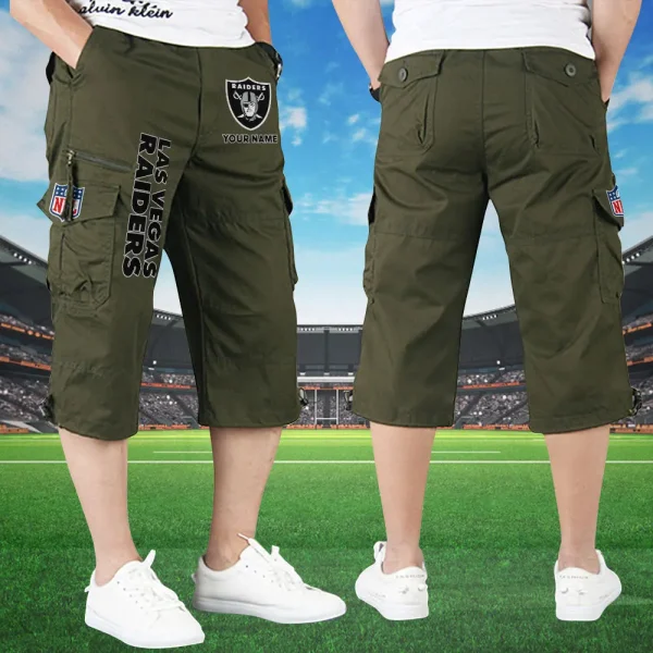 Las Vegas Raiders Football Team US Men Knee Length Shorts SPTMKLS017 - Image 3