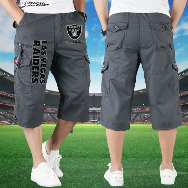 Las Vegas Raiders Football Team US Men Knee Length Shorts SPTMKLS017 - Image 4