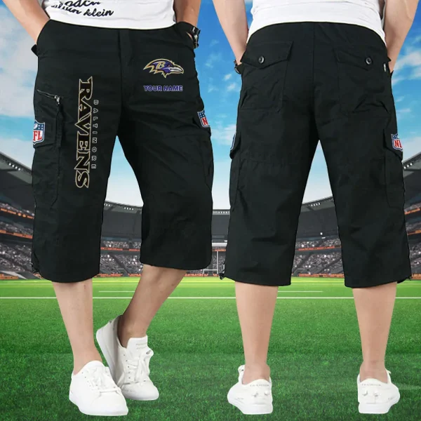Baltimore Ravens Football Team US Men Knee Length Shorts SPTMKLS019 - Image 4