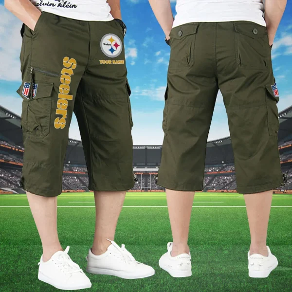 Pittsburgh Steelers Football Team US Men Knee Length Shorts SPTMKLS021 - Image 2