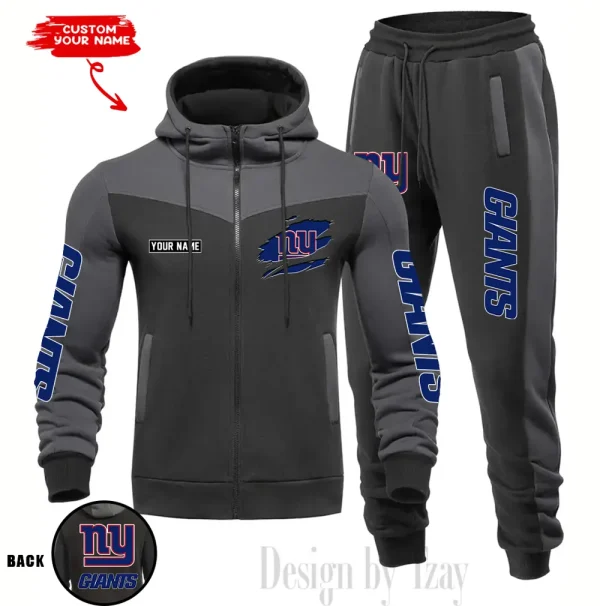 New York Giants Men's Tracksuit Hooded Zipper Fashion Casual Sports SPTMTHZFCS056 - Image 3