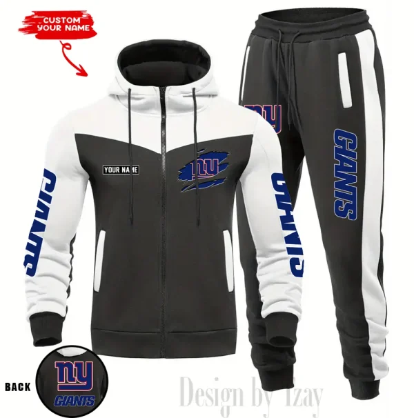 New York Giants Men's Tracksuit Hooded Zipper Fashion Casual Sports SPTMTHZFCS056 - Image 4