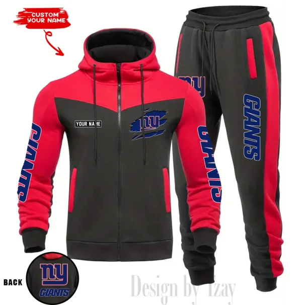 New York Giants Men's Tracksuit Hooded Zipper Fashion Casual Sports SPTMTHZFCS056 - Image 5