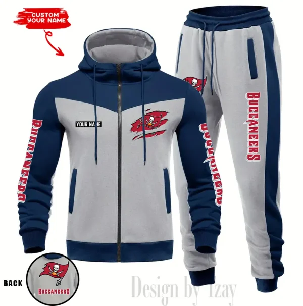 Tampa Bay Buccaneers Men's Tracksuit Hooded Zipper Fashion Casual Sports SPTMTHZFCS062 - Image 2