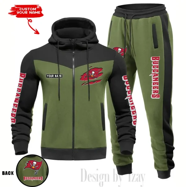 Tampa Bay Buccaneers Men's Tracksuit Hooded Zipper Fashion Casual Sports SPTMTHZFCS062 - Image 3