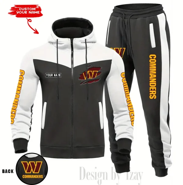 Washington Commanders Men's Tracksuit Hooded Zipper Fashion Casual Sports SPTMTHZFCS064