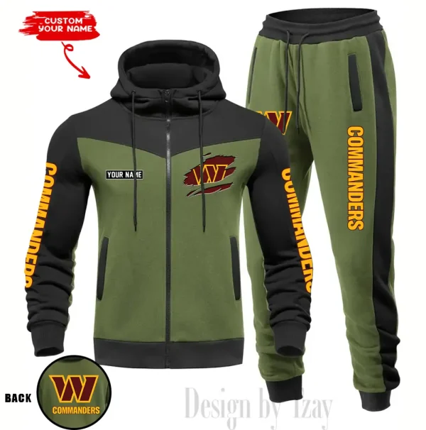 Washington Commanders Men's Tracksuit Hooded Zipper Fashion Casual Sports SPTMTHZFCS064 - Image 3