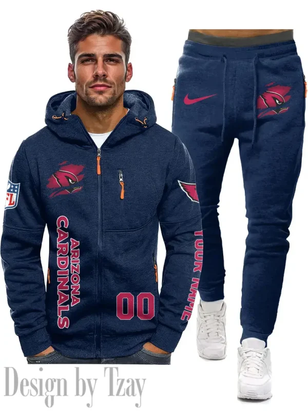 Arizona Cardinals 2D Zipper Hoodie And Jogger Spring Autumn Fashion 2025 SPTM2DZHAJ285 - Image 2