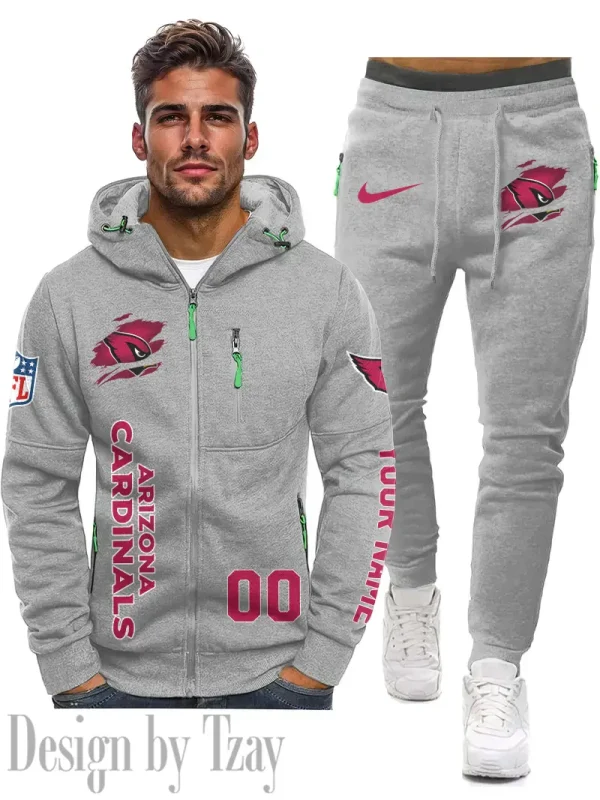 Arizona Cardinals 2D Zipper Hoodie And Jogger Spring Autumn Fashion 2025 SPTM2DZHAJ285 - Image 3