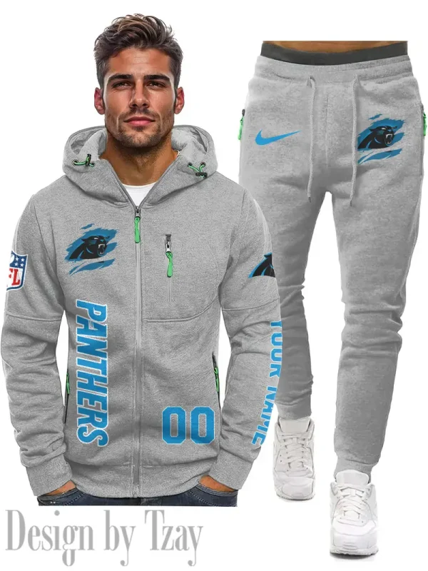 Carolina Panthers 2D Zipper Hoodie And Jogger Spring Autumn Fashion 2025 SPTM2DZHAJ289