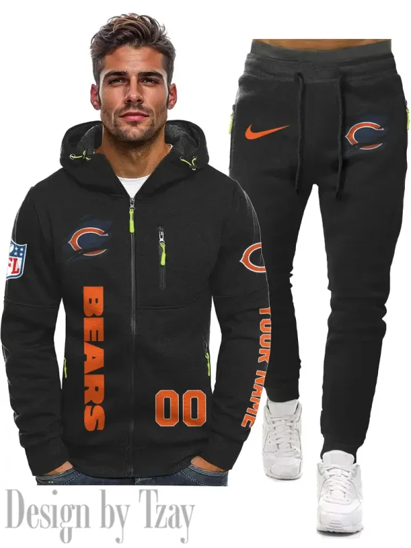Chicago Bears 2D Zipper Hoodie And Jogger Spring Autumn Fashion 2025 SPTM2DZHAJ290 - Image 4