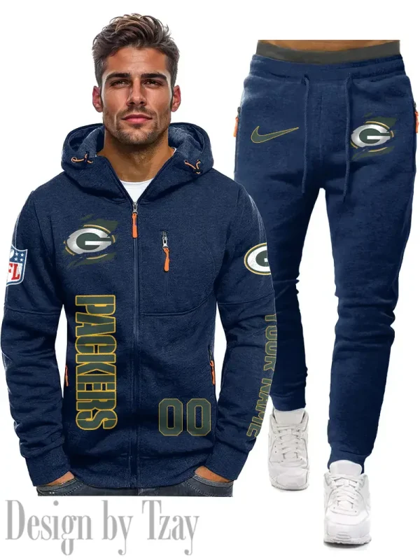 Green Bay Packers 2D Zipper Hoodie And Jogger Spring Autumn Fashion 2025 SPTM2DZHAJ296 - Image 3