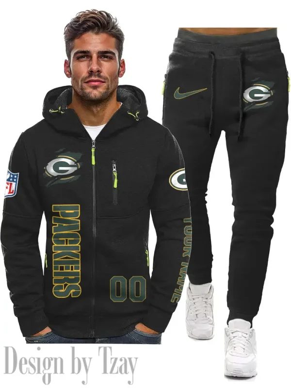 Green Bay Packers 2D Zipper Hoodie And Jogger Spring Autumn Fashion 2025 SPTM2DZHAJ296 - Image 4