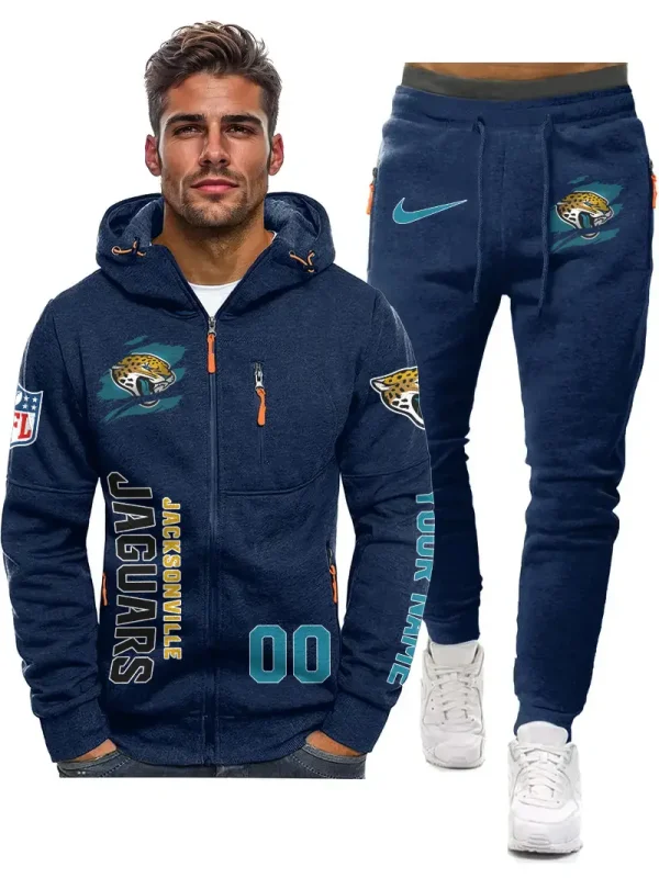 Jacksonville Jaguars 2D Zipper Hoodie And Jogger Spring Autumn Fashion 2025 SPTM2DZHAJ299 - Image 2