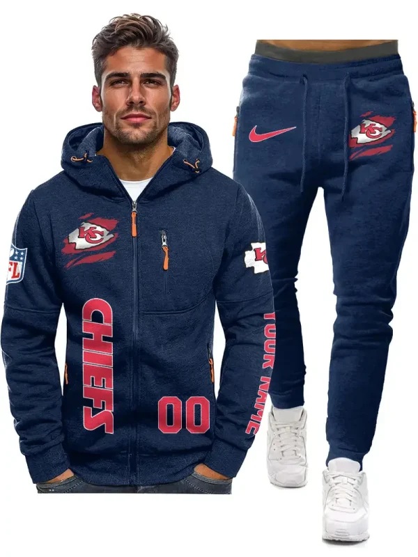 Kansas City Chiefs 2D Zipper Hoodie And Jogger Spring Autumn Fashion 2025 SPTM2DZHAJ300 - Image 2