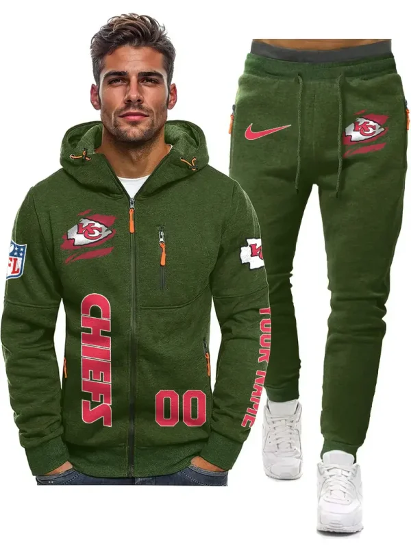 Kansas City Chiefs 2D Zipper Hoodie And Jogger Spring Autumn Fashion 2025 SPTM2DZHAJ300 - Image 3