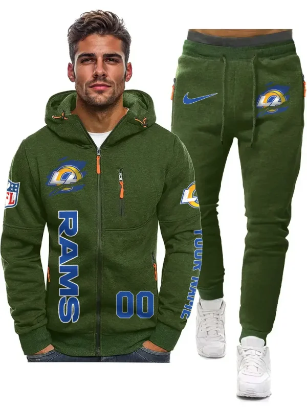 Los Angeles Rams 2D Zipper Hoodie And Jogger Spring Autumn Fashion 2025 SPTM2DZHAJ303 - Image 4
