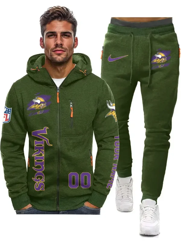 Minnesota Vikings 2D Zipper Hoodie And Jogger Spring Autumn Fashion 2025 SPTM2DZHAJ305 - Image 3