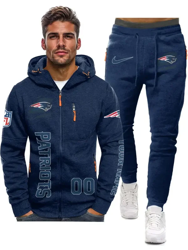 New England Patriots 2D Zipper Hoodie And Jogger Spring Autumn Fashion 2025 SPTM2DZHAJ306 - Image 3