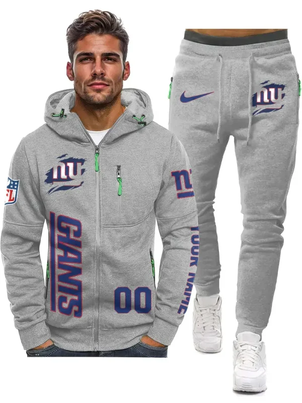 New York Giants 2D Zipper Hoodie And Jogger Spring Autumn Fashion 2025 SPTM2DZHAJ308 - Image 4
