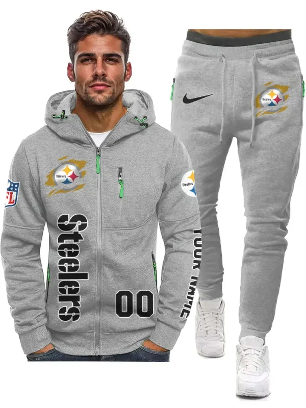 Pittsburgh Steelers 2D Zipper Hoodie And Jogger Spring Autumn Fashion 2025 SPTM2DZHAJ311