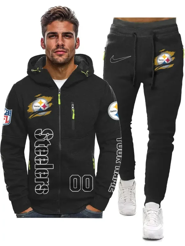Pittsburgh Steelers 2D Zipper Hoodie And Jogger Spring Autumn Fashion 2025 SPTM2DZHAJ311 - Image 4