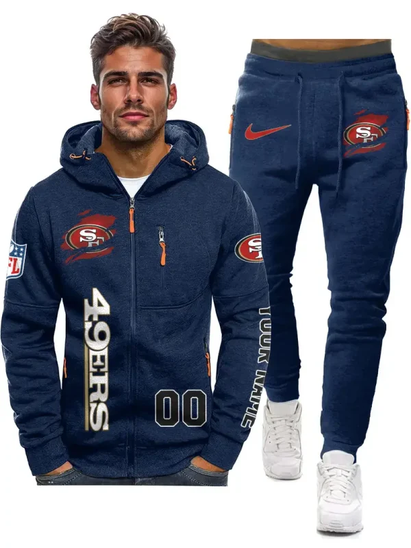 San Francisco 49ers 2D Zipper Hoodie And Jogger Spring Autumn Fashion 2025 SPTM2DZHAJ312 - Image 3