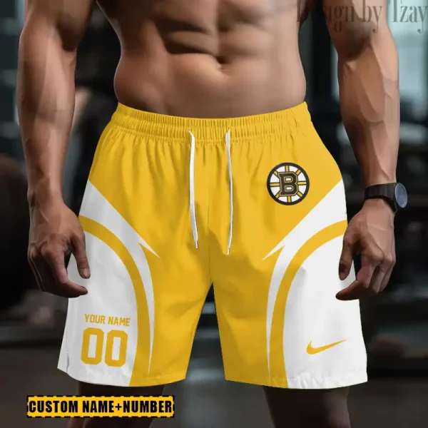 Boston Bruins NHL Men's Shorts Sport Lightweight Casual Workout style 2025 BGSHORT606
