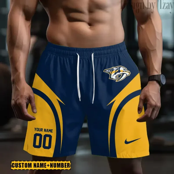 Nashville Predators NHL Men's Shorts Sport Lightweight Casual Workout style 2025 BGSHORT620