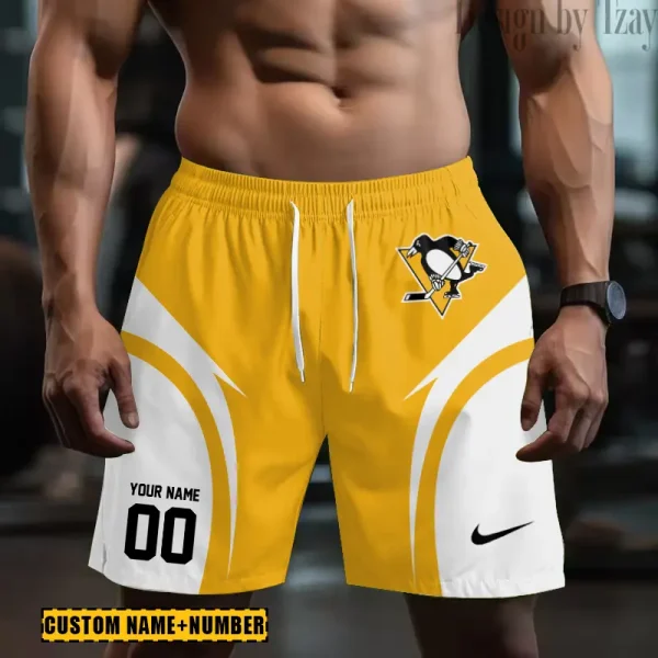 Pittsburgh Penguins NHL Men's Shorts Sport Lightweight Casual Workout style 2025 BGSHORT626