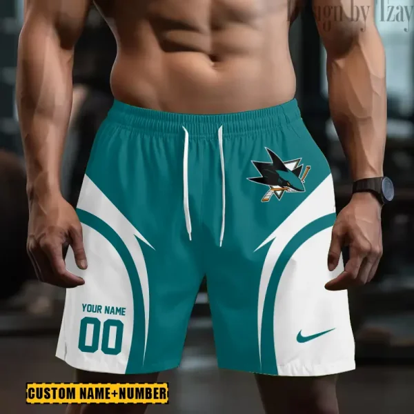 San Jose Sharks NHL Men's Shorts Sport Lightweight Casual Workout style 2025 BGSHORT627