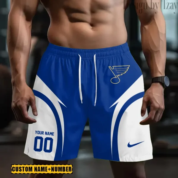 St. Louis Blues NHL Men's Shorts Sport Lightweight Casual Workout style 2025 BGSHORT629