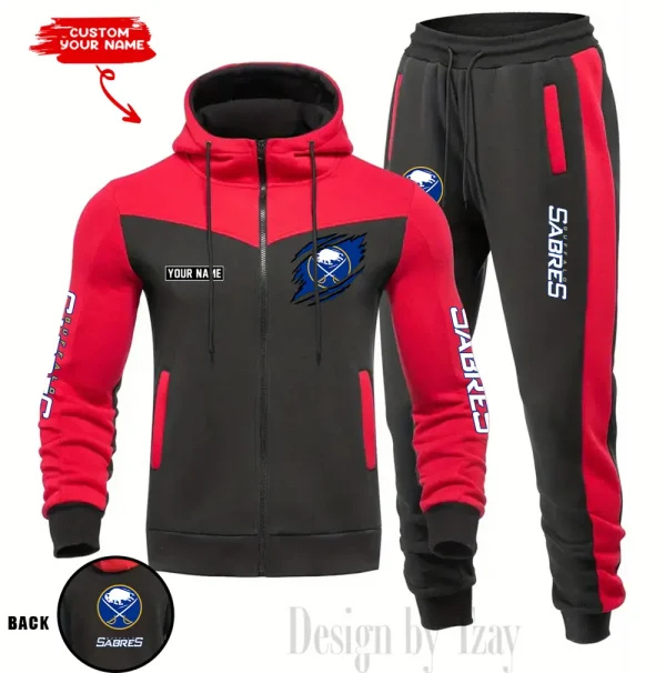 Buffalo Sabres  NHL Men's Tracksuit Hooded Zipper Fashion Casual Sports SPTMTHZFCS067 - Image 2