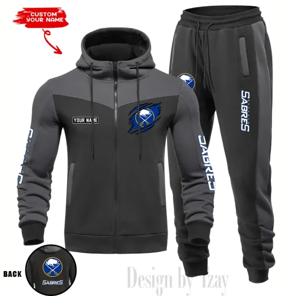 Buffalo Sabres  NHL Men's Tracksuit Hooded Zipper Fashion Casual Sports SPTMTHZFCS067 - Image 3